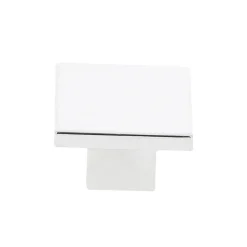 Lot 6 boutons de meuble carré Kaon gris l.3cm x h. 3cm x p.1.9cm