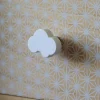 Lot 4 boutons de meuble enfant nuage blanc Chrisligne L.46 x l. 30 mm