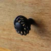 Lot 4 boutons de meuble filaire noir Chrisligne Ø37 mm