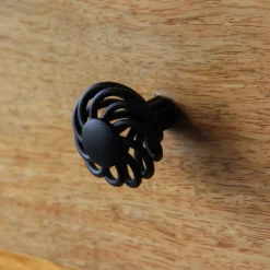 Lot 4 boutons de meuble filaire noir Chrisligne Ø37 mm
