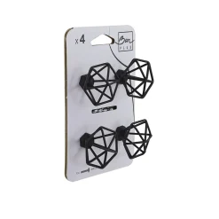 Lot 4 boutons de meuble filaire noir Ø4cm
