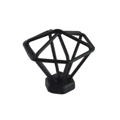 Lot 4 boutons de meuble filaire noir Ø4cm