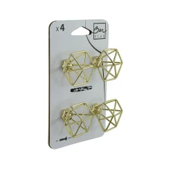 Lot 4 boutons de meuble filaire doré Ø4cm