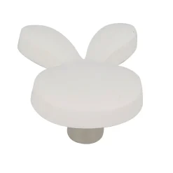 Lot 4 boutons de meuble pin blanc Chrisligne L.50 x l.38 mm