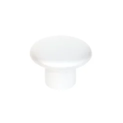Lot 6 boutons de meuble Plastic blanc Ø3.2cm x p.2.1cm
