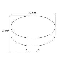 Lot 4 boutons de meuble rond blanc Chrisligne Ø40 mm
