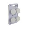 Lot 4 boutons de meuble rond blanc Ø4cm