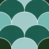 Lot 8 carreaux adhésifs décoratifs Vinyl Way Marrakech Dada Art motif cercle vert L.20 x L.20 cm x ep.1,3 mm