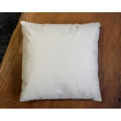 Lot 2 coussins carrés 40 cm en tissu beige imprimé - CERF