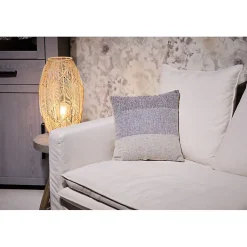 Lot 2 coussins carrés 40 x 40 cm coton brodé dégradé de bleu - ABYSS