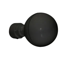 Lot 2 embouts de tringle "sphère unie" (Diam. 20 mm - Noir)