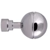 Lot 2 embouts de tringle "sphère unie" (Diam. 20 mm - Argent)