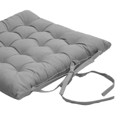 Lot 4 galettes de chaise gris L.40 x l.40 cm