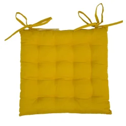 Lot 4 galettes de chaise jaune L.40 x l.40 cm