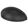 Lot 6 poignées de meuble demi-ronde GoodHome Armel mat noir l.79mm x l.28mm x H. 26mm entraxe 64mm