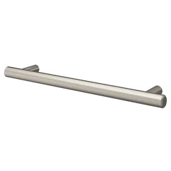 Lot 6 poignées de meuble en T GoodHome Dizel acier effet nickel satin gris l.200mm x l.12mm x H. 35mm entraxe 160mm