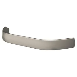 Lot 6 poignées de meuble nœud GoodHome Irvil aluminium effet nickel satin gris l.110mm x l.12mm x H. 30mm entraxe 96mm