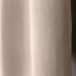 Lot 2 Rideaux Chinés avec Œillets, beige sable, 135x240cm, Collection Dune, CMADECO