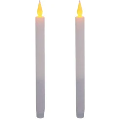 Lot de 2 bougies baton led pailletées blanc - feeric lights & christmas