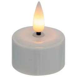 Lot de 4 bougies chauffe-plats LED rechargeables Aitor blanc - Atmosphera