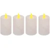 Lot de 4 bougies votives led pailletées blanc - feeric lights & christmas