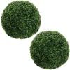 Lot de 2 boules de buis plantes en plastique ML-Design 45 cm de diamétre aspect naturel réaliste