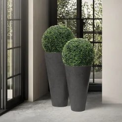 Lot de 2 boules de buis plantes en plastique ML-Design 45 cm de diamétre aspect naturel réaliste