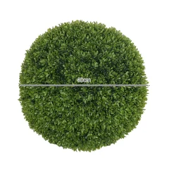 Lot de 2 buis artificiels topiaires artificielles en forme de boule dia. 40 cm PE vert