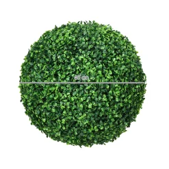 Lot de 2 buis artificiels topiaires artificielles en forme de boule dia. 40 cm PE vert