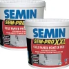 Lot de 2 colles Papiers Peints en Pâte Semin Sem-Pro XXL, Prêt à l'Emploi, Seau de 5 kg