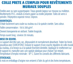 Lot de 5 Colles pour Toiles de Verre et Revêtements Muraux Légers Semin Sem Murale, Prêt à l'Emploi, Seau 5 kg