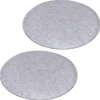 Lot de 2 coussins d'assise JONITA, en feutre gris