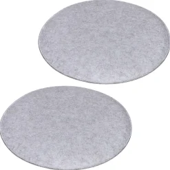 Lot de 2 coussins d'assise JONITA, en feutre gris