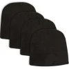 Lot de 4 coussins d'assise AZARA antidérapants noirs