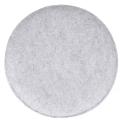 Lot de 4 coussins d'assise antidérapants LESLIE, en feutre gris
