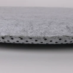Lot de 4 coussins d'assise antidérapants LESLIE, en feutre gris