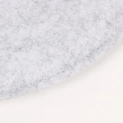 Lot de 4 coussins d'assise antidérapants LESLIE, en feutre gris