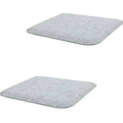 Lot de 2 coussins d'assise carrés GRACE, en feutre gris