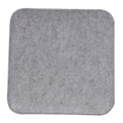 Lot de 2 coussins d'assise carrés GRACE, en feutre gris