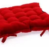 Lot de 4 Coussins de chaise en coton bordeaux, 38 x 38 cm