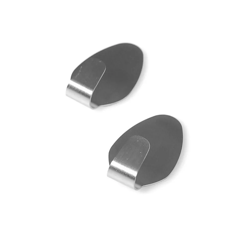 Lot de 2 crochets muraux adhésifs en inox Fackelmann Tecno