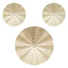 Lot de 3 déco murales Leslie métal doré D22/225/335cm - Atmosphera