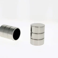 Lot de 2 Embouts Cylindre pour tringles à rideaux de Diam. 28mm en Nickel Mat - BOULET