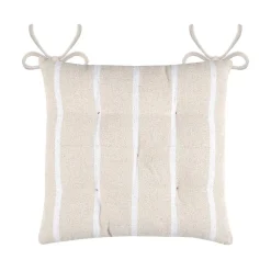 Lot de 4 galettes de chaise 5 points 40x40 St Trop blanc coton