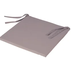Lot de 2 galettes de chaise carrées 40x40cm en gris