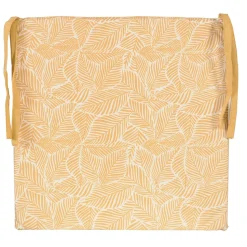 Lot de 2 galettes de chaise carrées 40x40cm en jaune