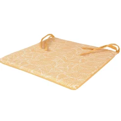 Lot de 2 galettes de chaise carrées 40x40cm en jaune