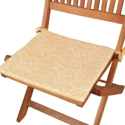 Lot de 2 galettes de chaise carrées 40x40cm en jaune