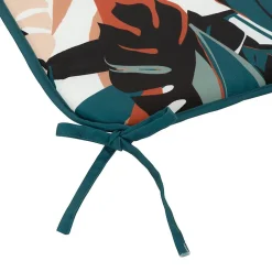 Lot de 4 galettes de chaise extérieur Feuilles 38x38 cm