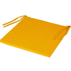 Lot de 6 galettes de chaise carrées 40x40 cm en moutarde - Confort et Style